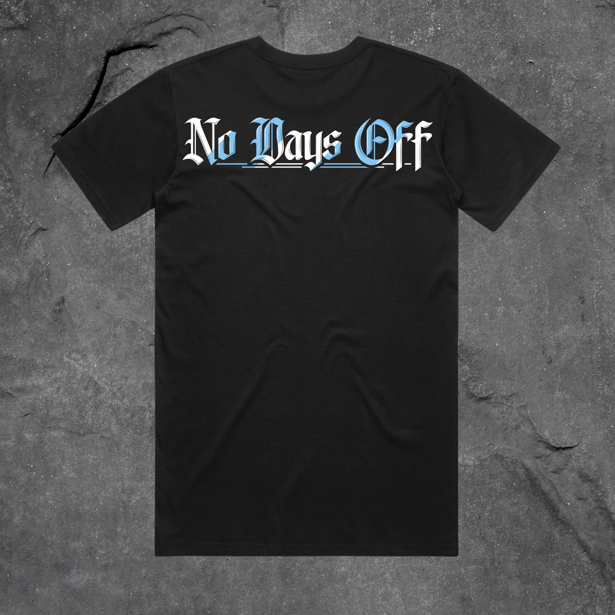 No Days Off, First Edition Blue/White Team Shirt